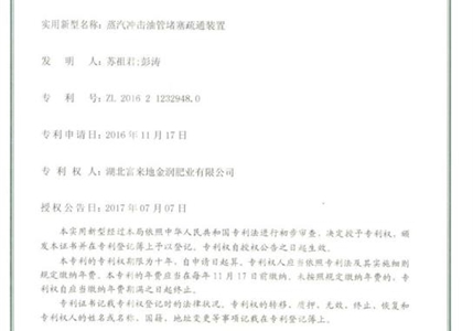 专利04-蒸汽冲击油管堵塞疏通装置